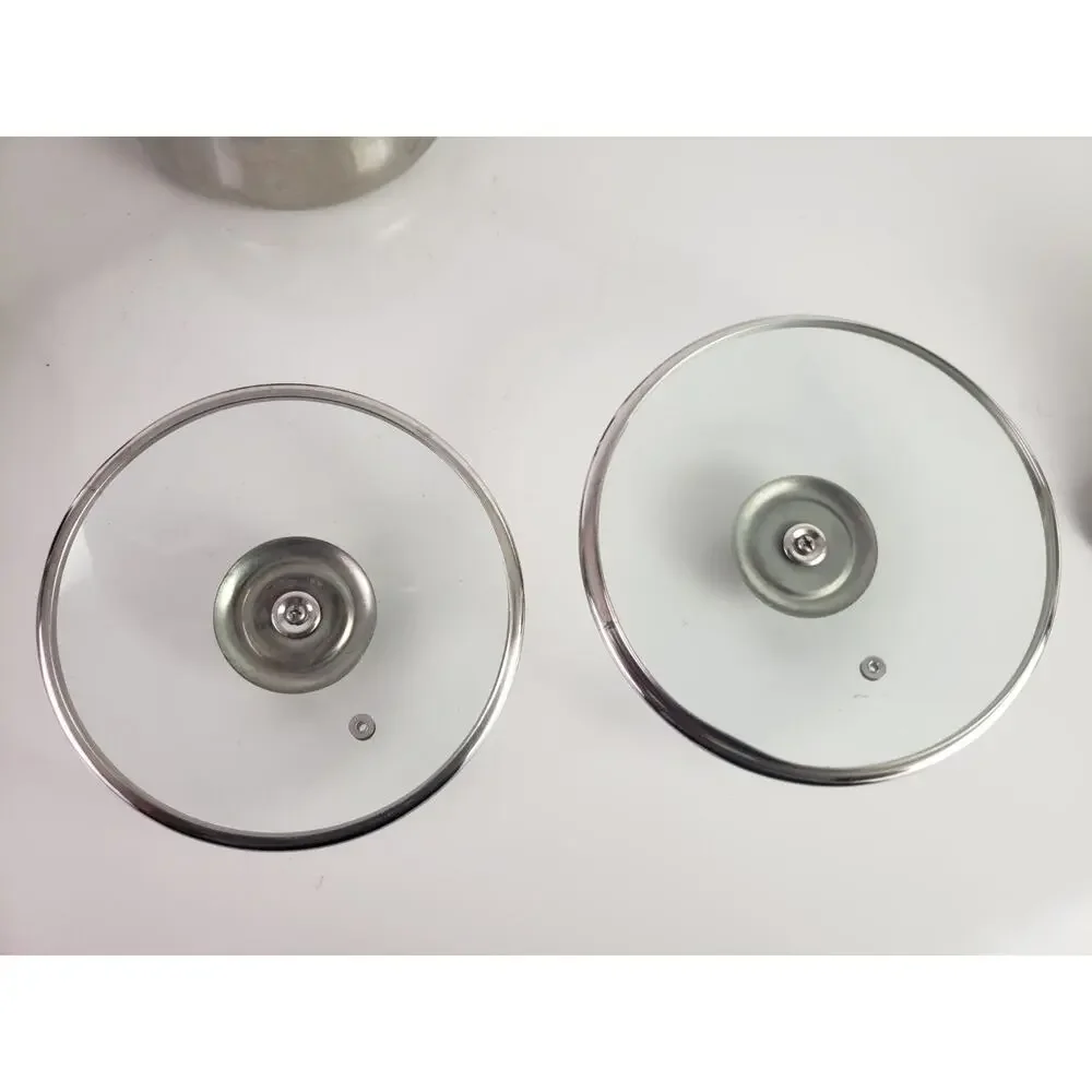 Revere Ware SX 01K Copper Bottom 1.5/ 2.5 Qt. Stainless Sauce Pan Lid Lot of 2